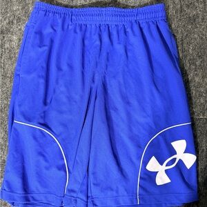 Under Armour Men's Long Blue Basketball Athletic Shorts